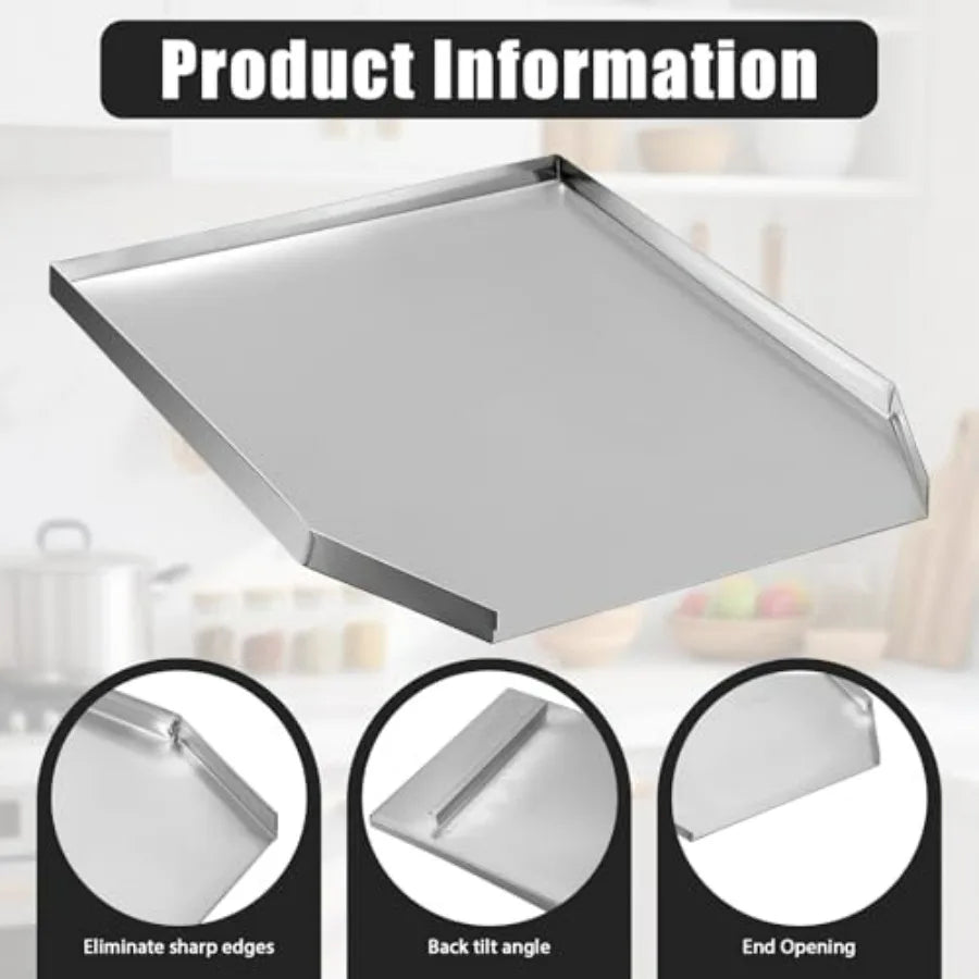 Stainless Steel Dish Drain Rack with End Opening for Sink Countertop Rustproof Utensil Drying Rack in Silver Finish Efficient W