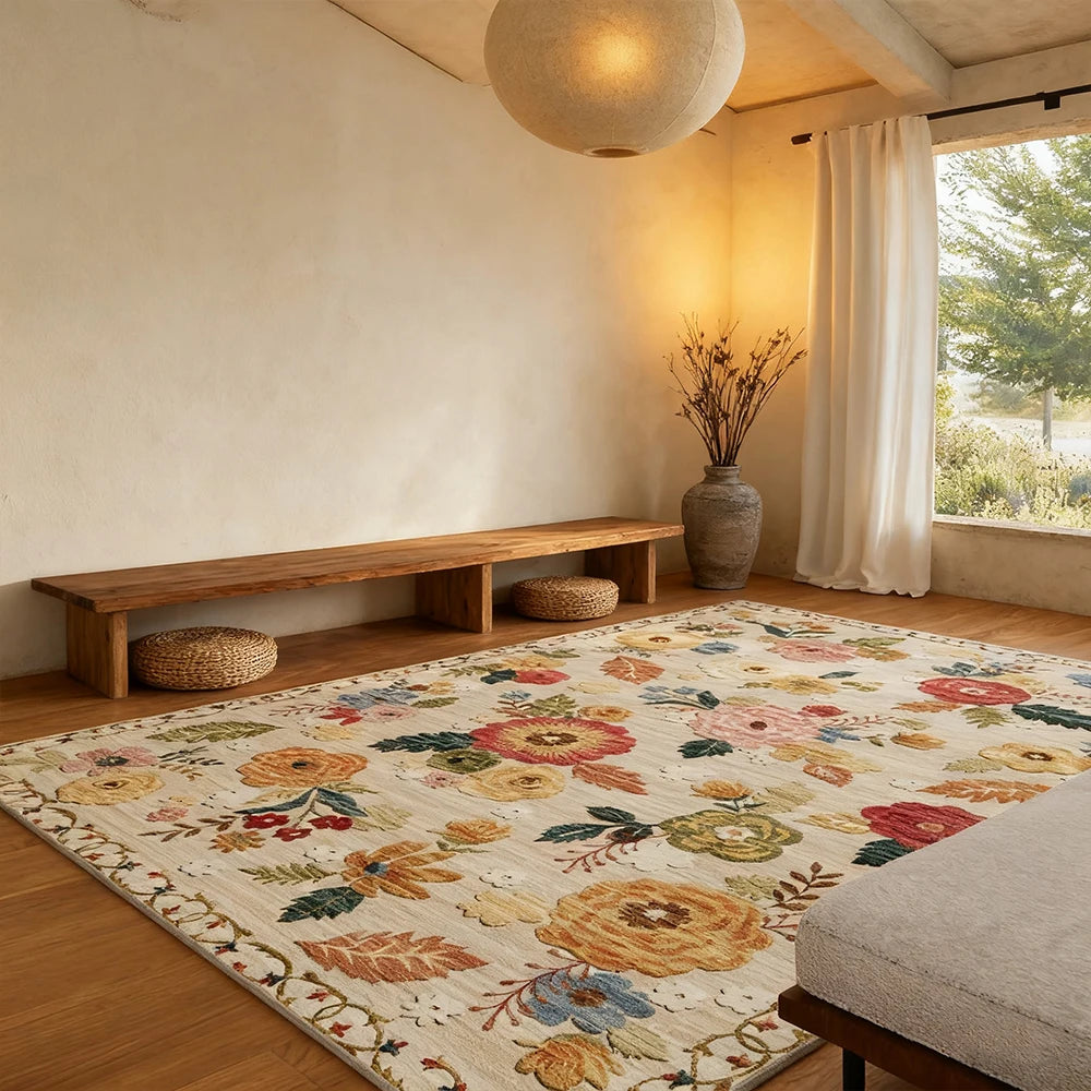 Area Rug 8x10  Large rug Boho Design, Non-Shedding & Easy to Clean